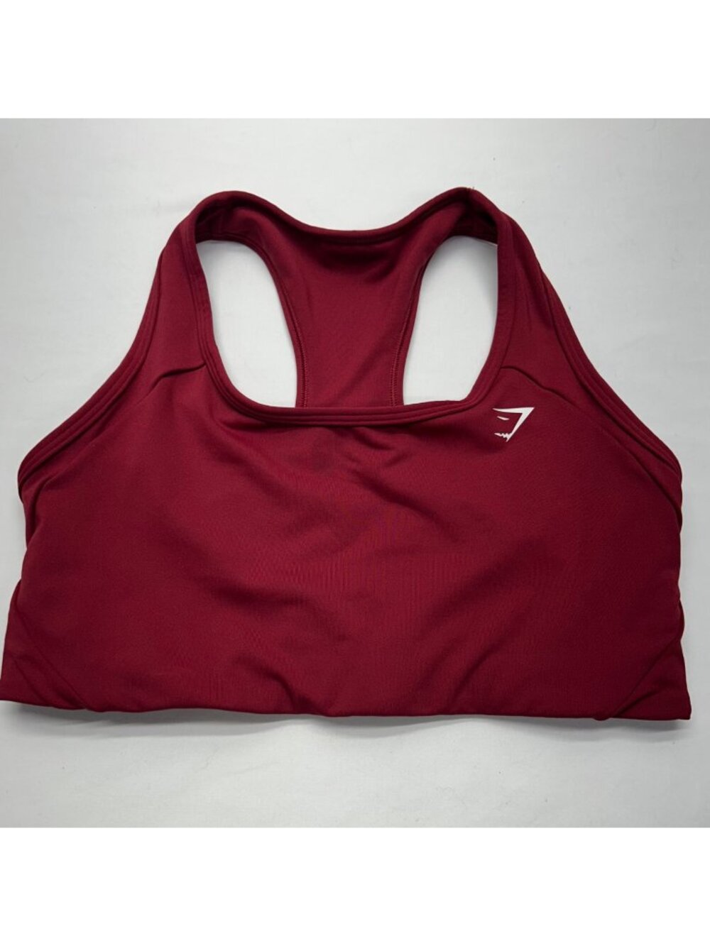 GYMSHARK Women's Racerback Sports Bra Maroon Large
